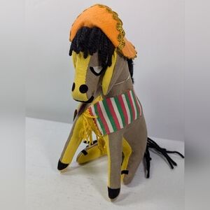 Vtg Dream Pets Pancho Colorful Plush Donkey Toy